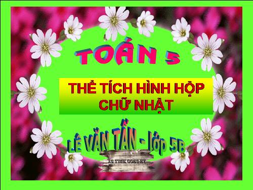 Thể tích hình hộp chữ nhật