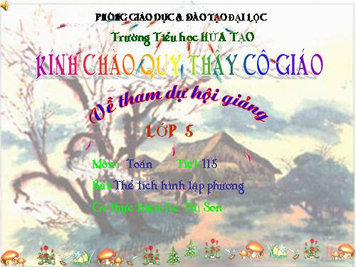 Thể tích hình lập phương