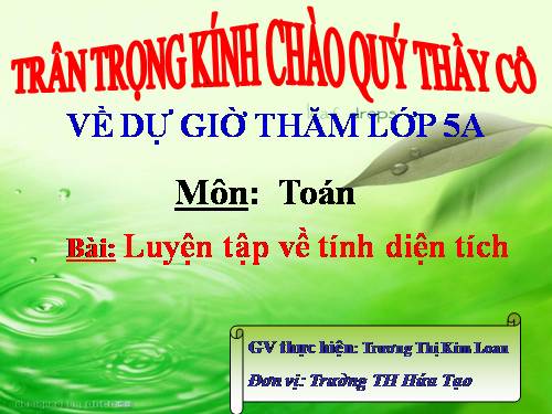 Luyện tập về tính diện tích