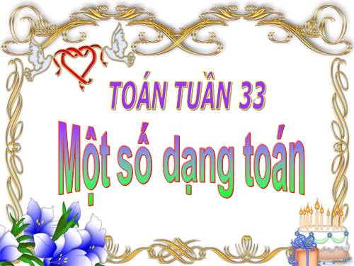 Một số dạng bài toán đã học