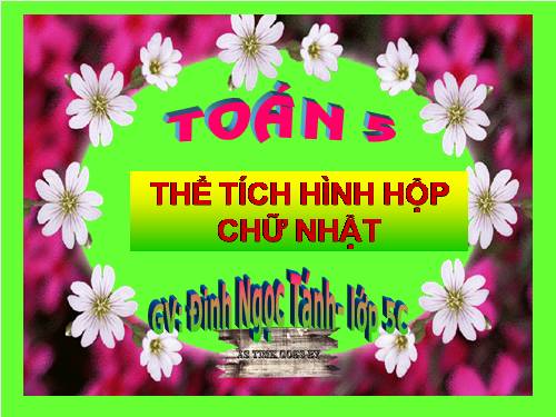 Thể tích hình hộp chữ nhật