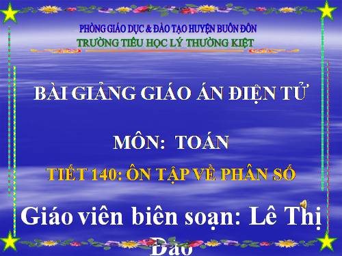 Ôn tập về phân số