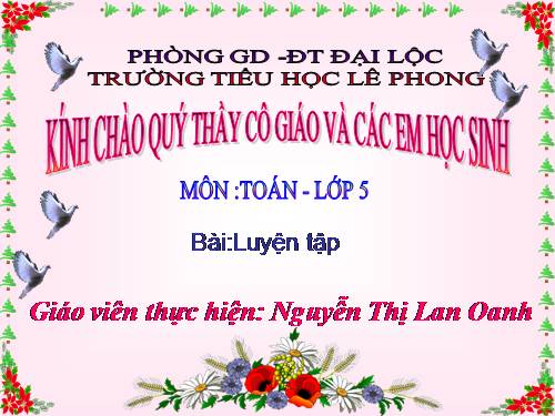 Các Bài giảng khác thuộc Chương trình Toán 5
