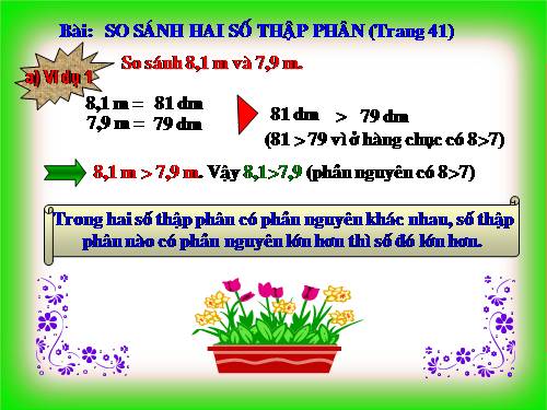 So sánh hai số thập phân