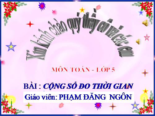 Cộng số đo thời gian