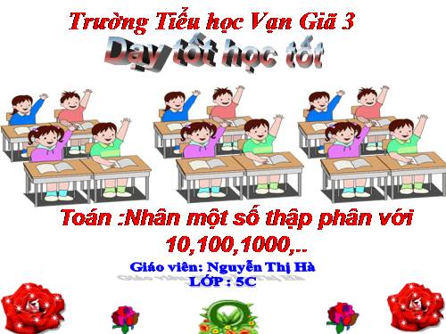 Nhân một số thập phân với 10, 100, 1000,…