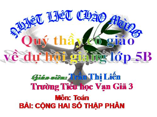 Cộng hai số thập phân