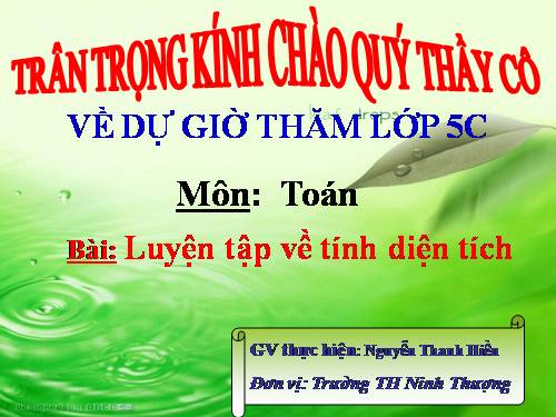 Luyện tập về tính diện tích