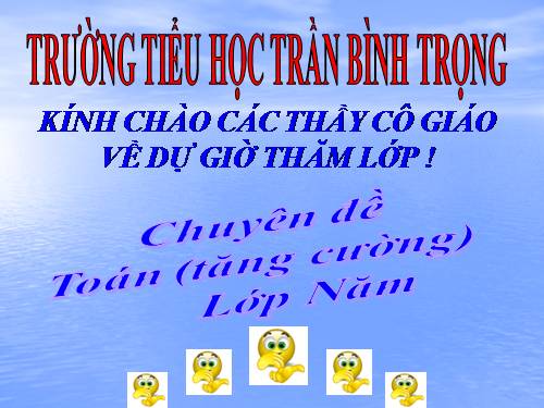 Các Bài giảng khác thuộc Chương trình Toán 5