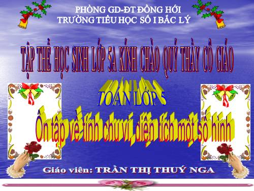 Ôn tập về tính chu vi, diện tích một số hình