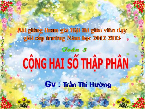 Cộng hai số thập phân
