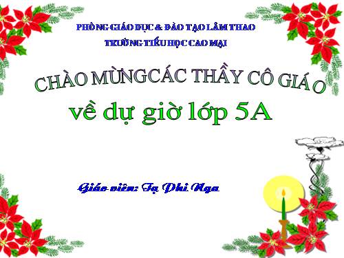 Các Bài giảng khác thuộc Chương trình Toán 5