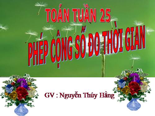 Cộng số đo thời gian