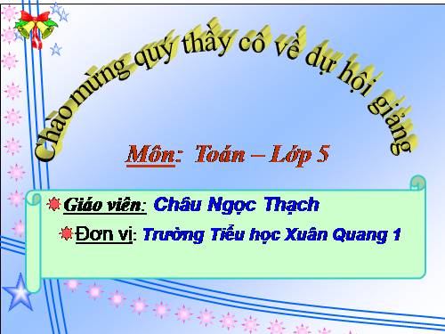 Nhân một số thập phân với một số tự nhiên