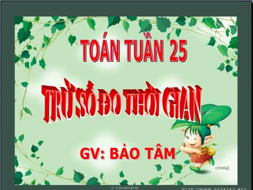 Trừ số đo thời gian