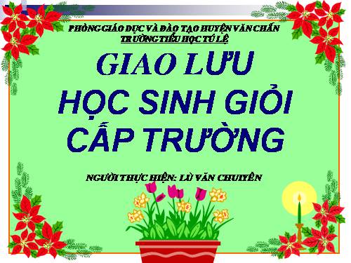 TRUONG TIEU HOC TU LE - VC - YB