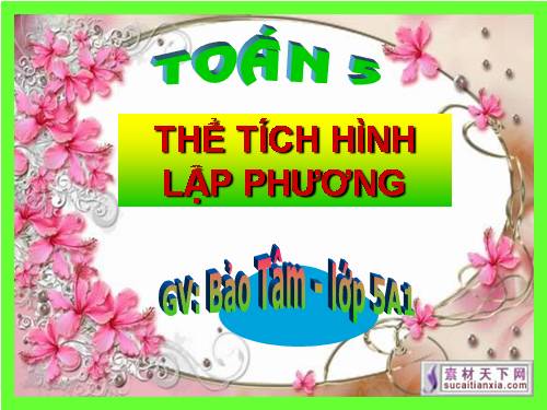 Thể tích hình lập phương