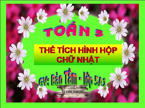 Thể tích hình hộp chữ nhật