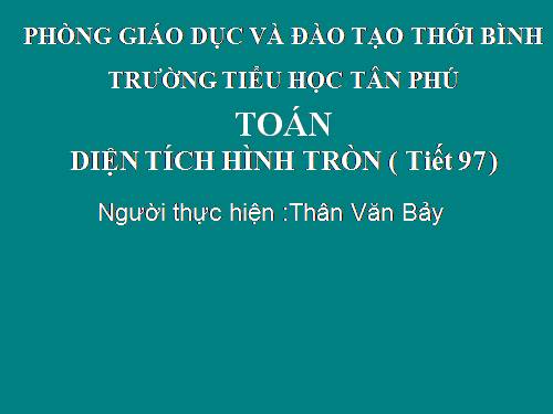 Diện tích hình tròn