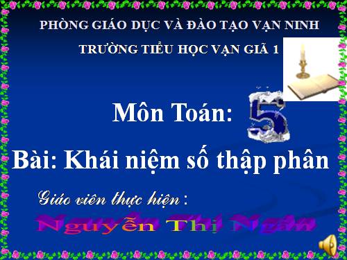 Khái niệm số thập phân