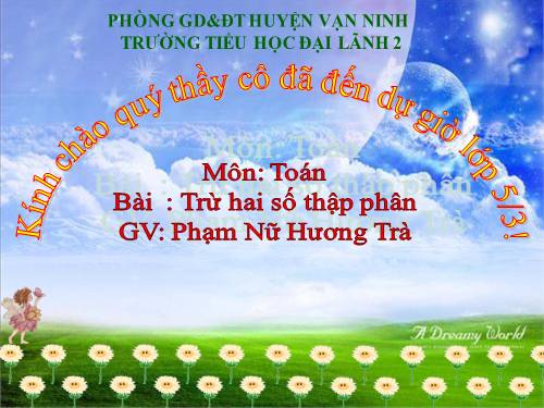 Trừ hai số thập phân