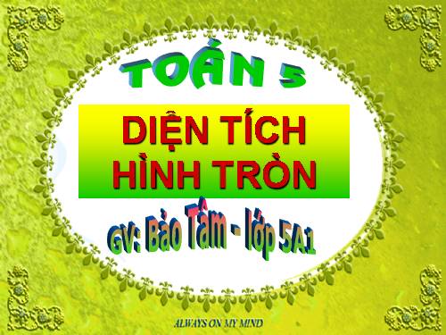 Diện tích hình tròn