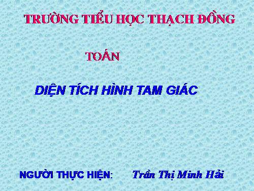 Diện tích hình tam giác