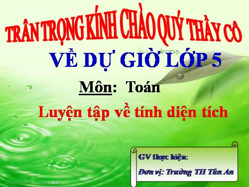 Luyện tập về tính diện tích