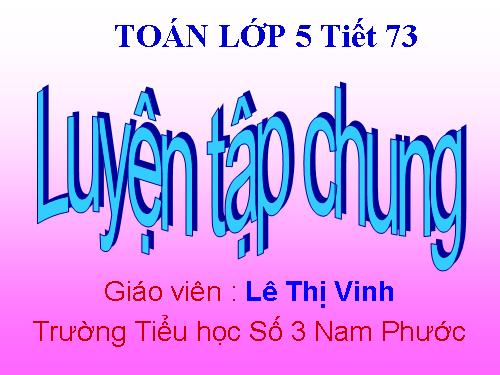 Các Bài giảng khác thuộc Chương trình Toán 5