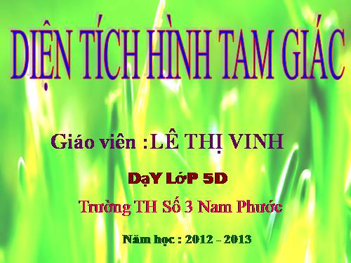 Diện tích hình tam giác