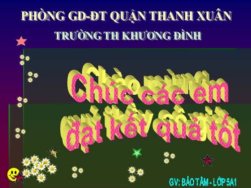 Các Bài giảng khác thuộc Chương trình Toán 5