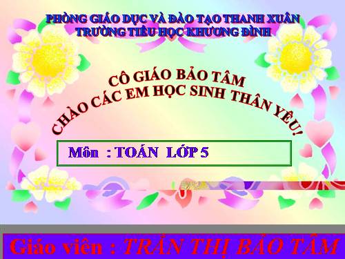 Chia một số thập phân cho một số thập phân