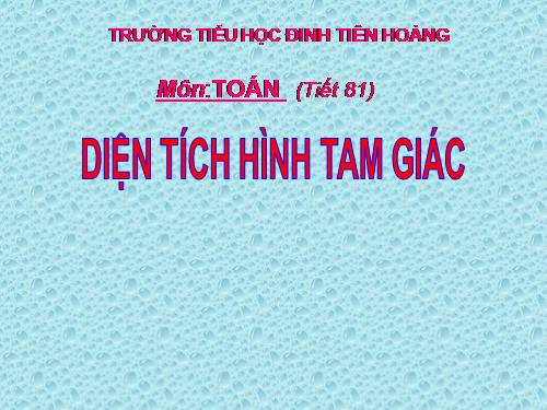 Diện tích hình tam giác