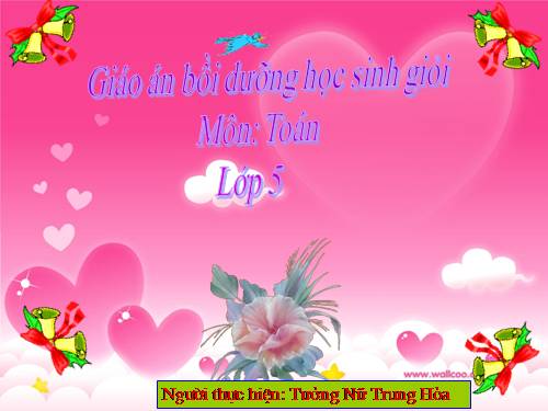 Toán 5. Bồi dưỡng HSG