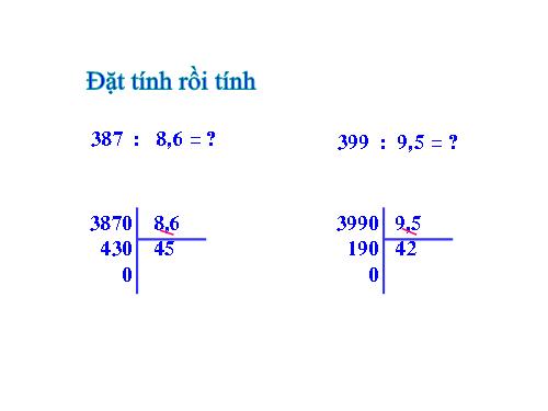 Chia một số thập phân cho một số thập phân