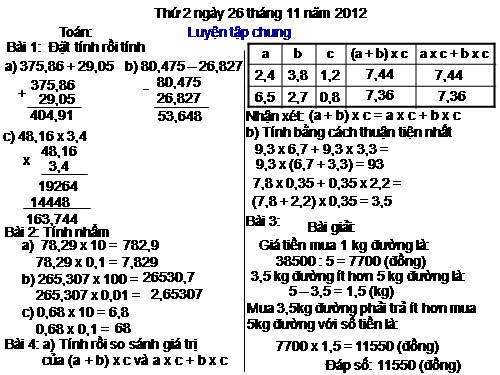 Toán: luyện tập chung(61)