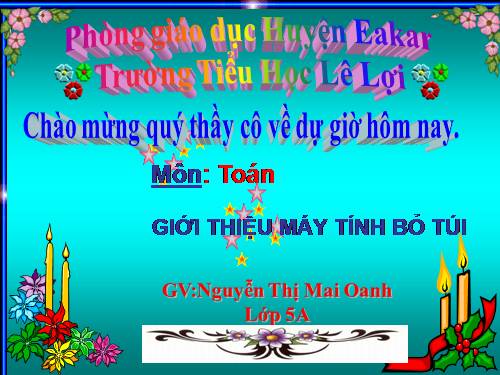 Giới thiệu máy tính bỏ túi