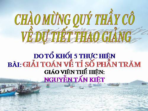 Giải toán về tỉ số phần trăm