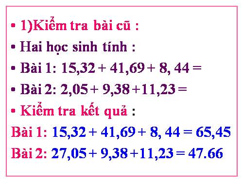 Các Bài giảng khác thuộc Chương trình Toán 5