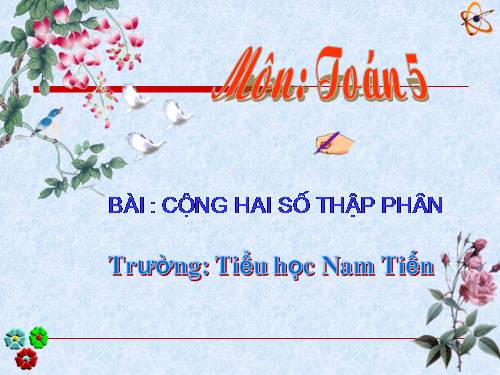 Cộng hai số thập phân