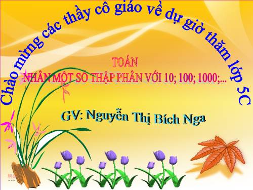 Nhân một số thập phân với 10, 100, 1000,…