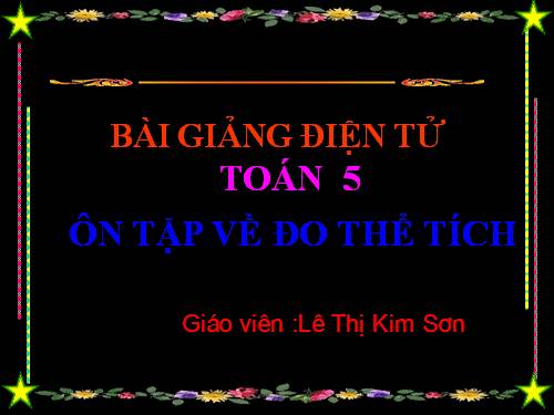 Ôn tập về đo thể tích