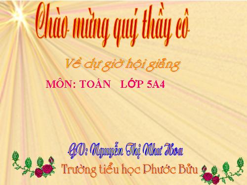 Các Bài giảng khác thuộc Chương trình Toán 5