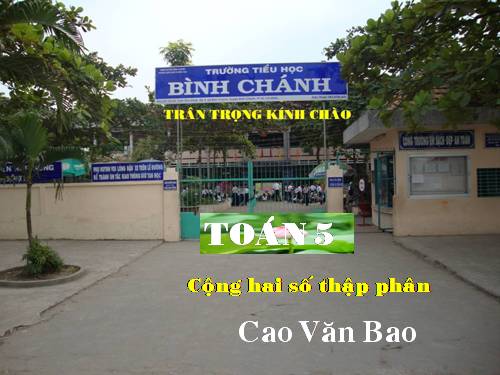 Cộng hai số thập phân