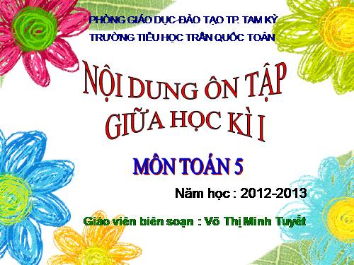 Các Bài giảng khác thuộc Chương trình Toán 5