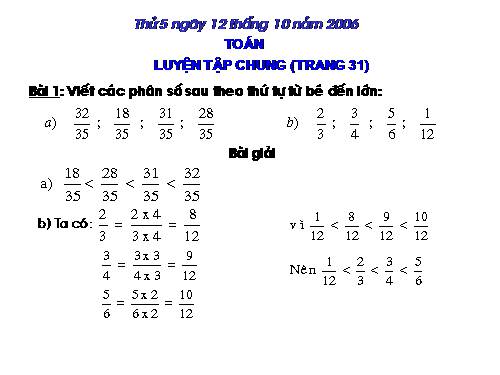 Các Bài giảng khác thuộc Chương trình Toán 5