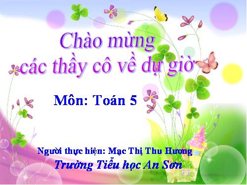 Các Bài giảng khác thuộc Chương trình Toán 5