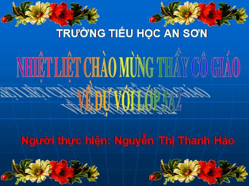 Các Bài giảng khác thuộc Chương trình Toán 5