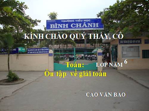 Ôn tập về giải toán