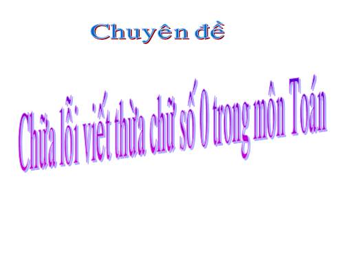 Chuyên đề  lớp 5